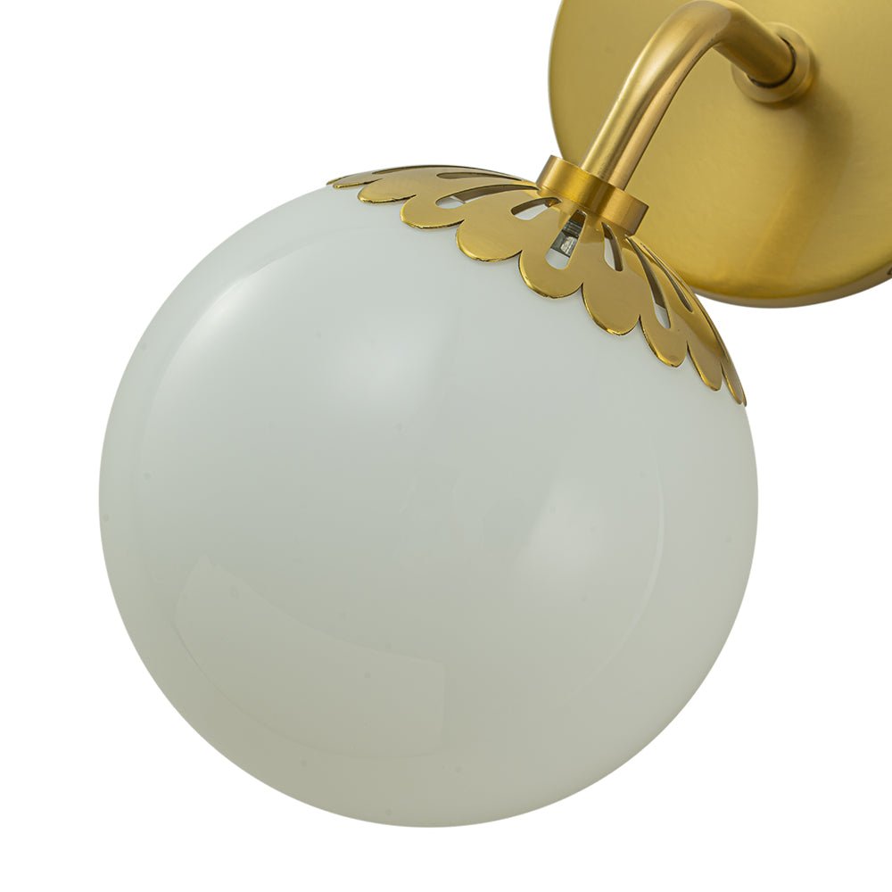 Minimalist Opal Glass Globe Wall Sconce - LightfixturesUAE
