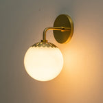 Minimalist Opal Glass Globe Wall Sconce - LightfixturesUAE