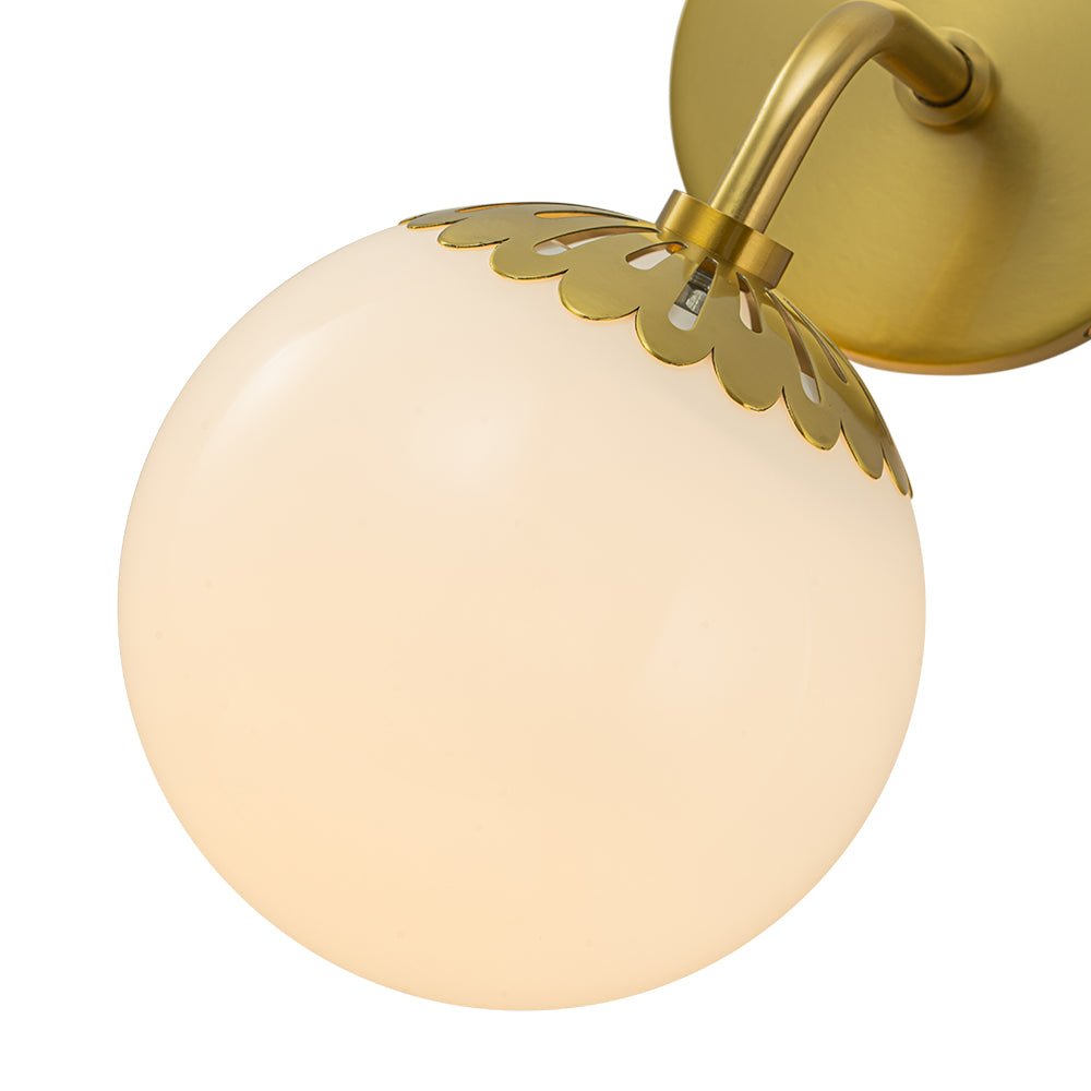 Minimalist Opal Glass Globe Wall Sconce - LightfixturesUAE