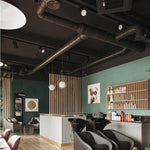 Modern 1 - Light Brass Circle Ring Glass Globe Pendant Light - LightfixturesUAE