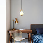 Modern 1 - Light Brass Circle Ring Glass Globe Pendant Light - LightfixturesUAE