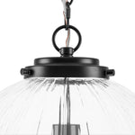 Modern 1 - Light Clear Stripe Glass Sphere Pendant Light - LightfixturesUAE