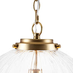 Modern 1 - Light Clear Stripe Glass Sphere Pendant Light - LightfixturesUAE