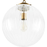 Modern 1 - Light Clear Stripe Glass Sphere Pendant Light - LightfixturesUAE