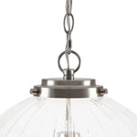 Modern 1 - Light Clear Stripe Glass Sphere Pendant Light - LightfixturesUAE
