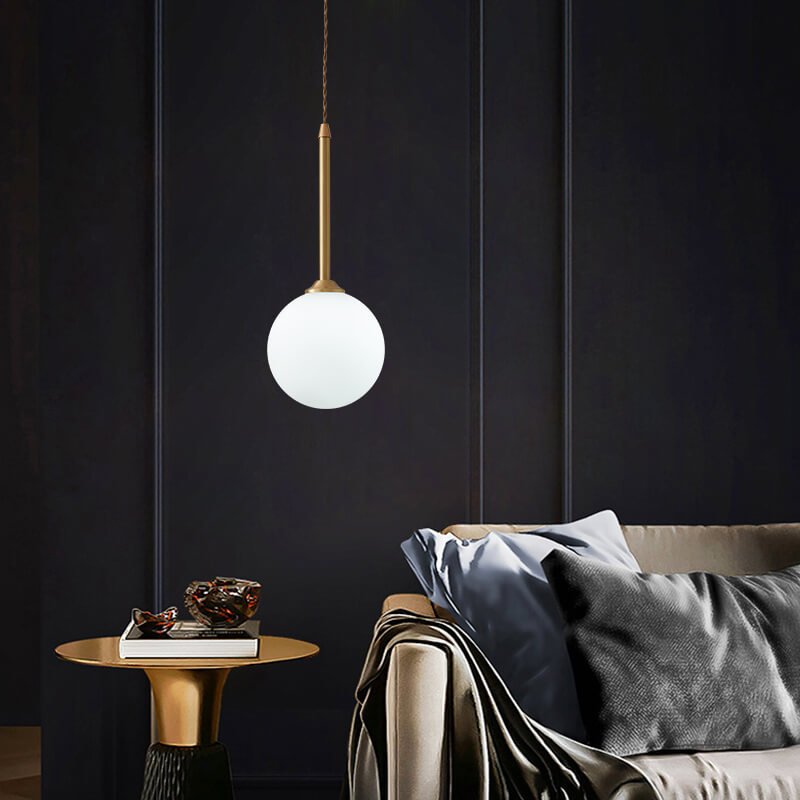 Modern 1 - light Glass Globe Pendant Light - LightfixturesUAE