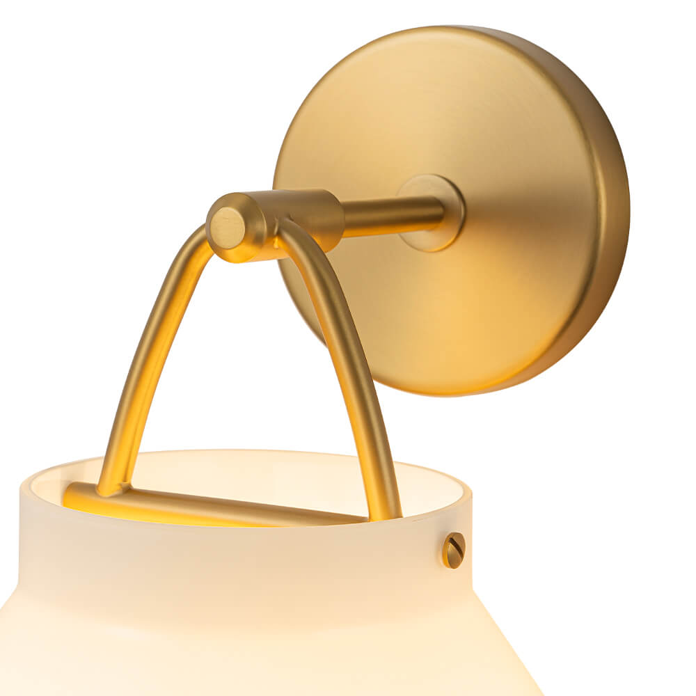 Modern 1 - Light Gold Finish Metal Glass Wall Sconce - LightfixturesUAE