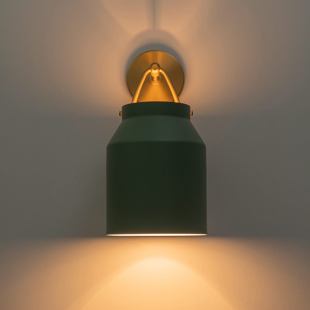 Modern 1 - Light Gold Finish Metal Glass Wall Sconce - LightfixturesUAE