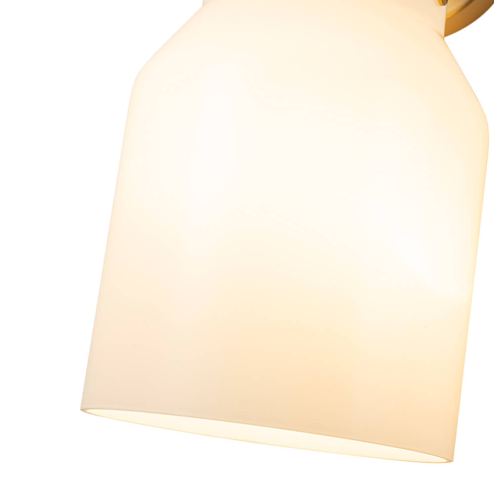 Modern 1 - Light Gold Finish Metal Glass Wall Sconce - LightfixturesUAE