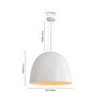 Modern 1 - Light Matte White Dome Metal Pendant - LightfixturesUAE
