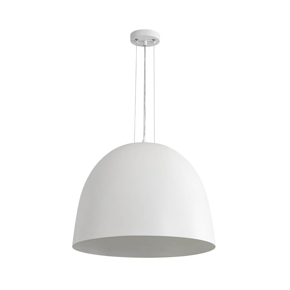 Modern 1 - Light Matte White Dome Metal Pendant - LightfixturesUAE