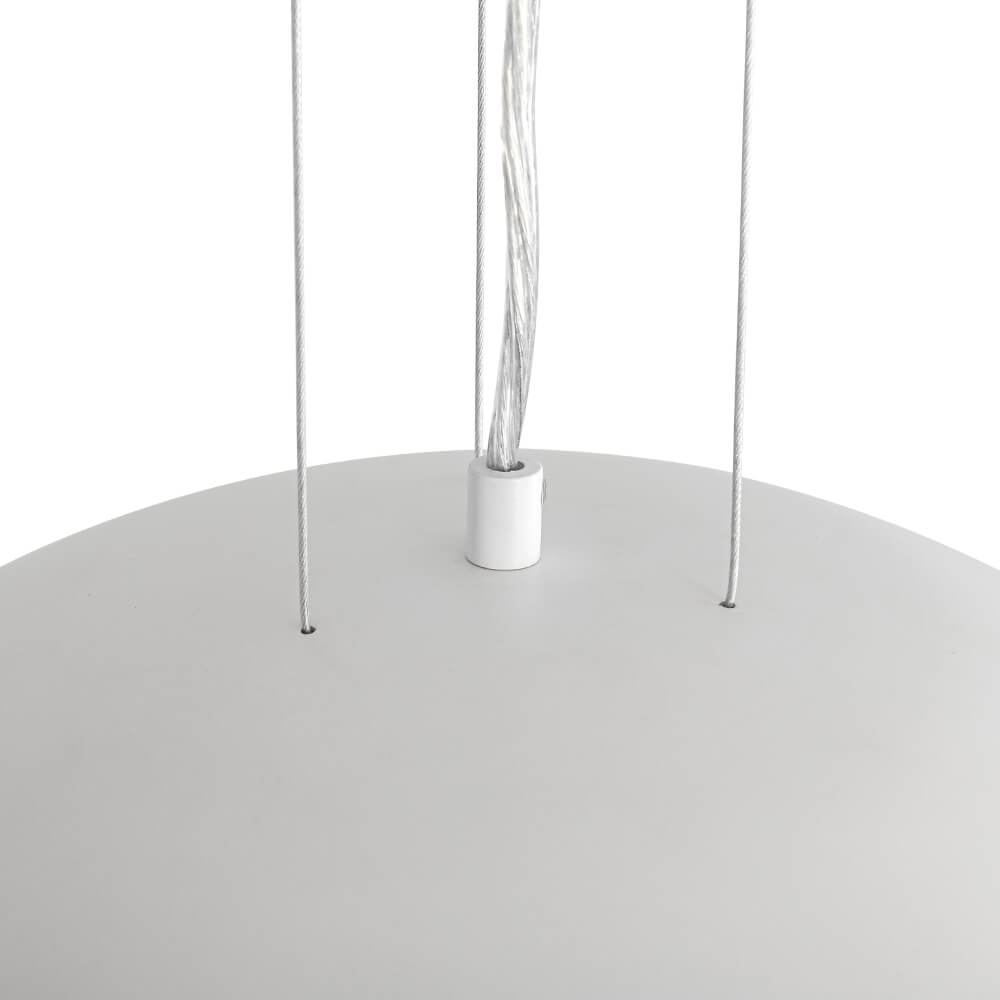 Modern 1 - Light Matte White Dome Metal Pendant - LightfixturesUAE