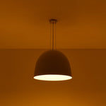 Modern 1 - Light Matte White Dome Metal Pendant - LightfixturesUAE