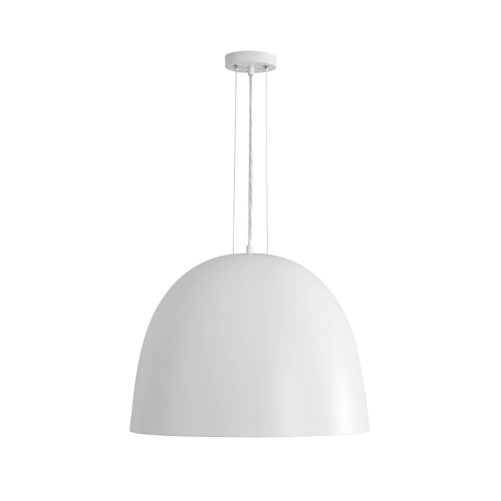 Modern 1 - Light Matte White Dome Metal Pendant - LightfixturesUAE