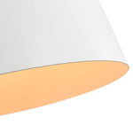 Modern 1 - Light Matte White Dome Metal Pendant - LightfixturesUAE