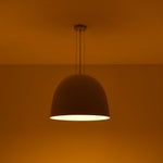 Modern 1 - Light Matte White Dome Metal Pendant - LightfixturesUAE