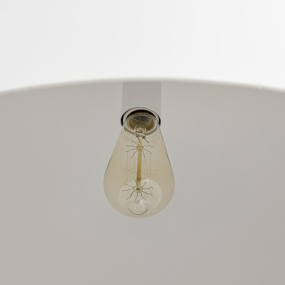 Modern 1 - Light Matte White Dome Metal Pendant - LightfixturesUAE