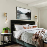 Modern 1 - Light Water - Drop Clear Glass Metal Wall Sconce - LightfixturesUAE