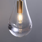 Modern 1 - Light Water - Drop Clear Glass Metal Wall Sconce - LightfixturesUAE
