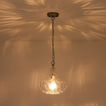 Modern 1 - Light Water Pattern Clear Glass Pendant - LightfixturesUAE
