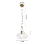 Modern 1 - Light Water Pattern Clear Glass Pendant - LightfixturesUAE