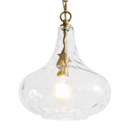 Modern 1 - Light Water Pattern Clear Glass Pendant - LightfixturesUAE