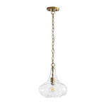 Modern 1 - Light Water Pattern Clear Glass Pendant - LightfixturesUAE