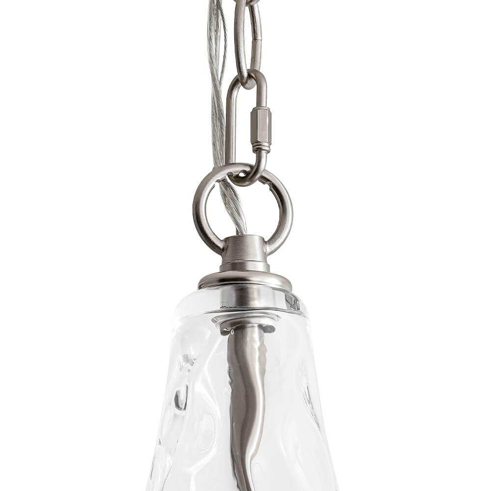 Modern 1 - Light Water Pattern Clear Glass Pendant - LightfixturesUAE