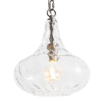 Modern 1 - Light Water Pattern Clear Glass Pendant - LightfixturesUAE