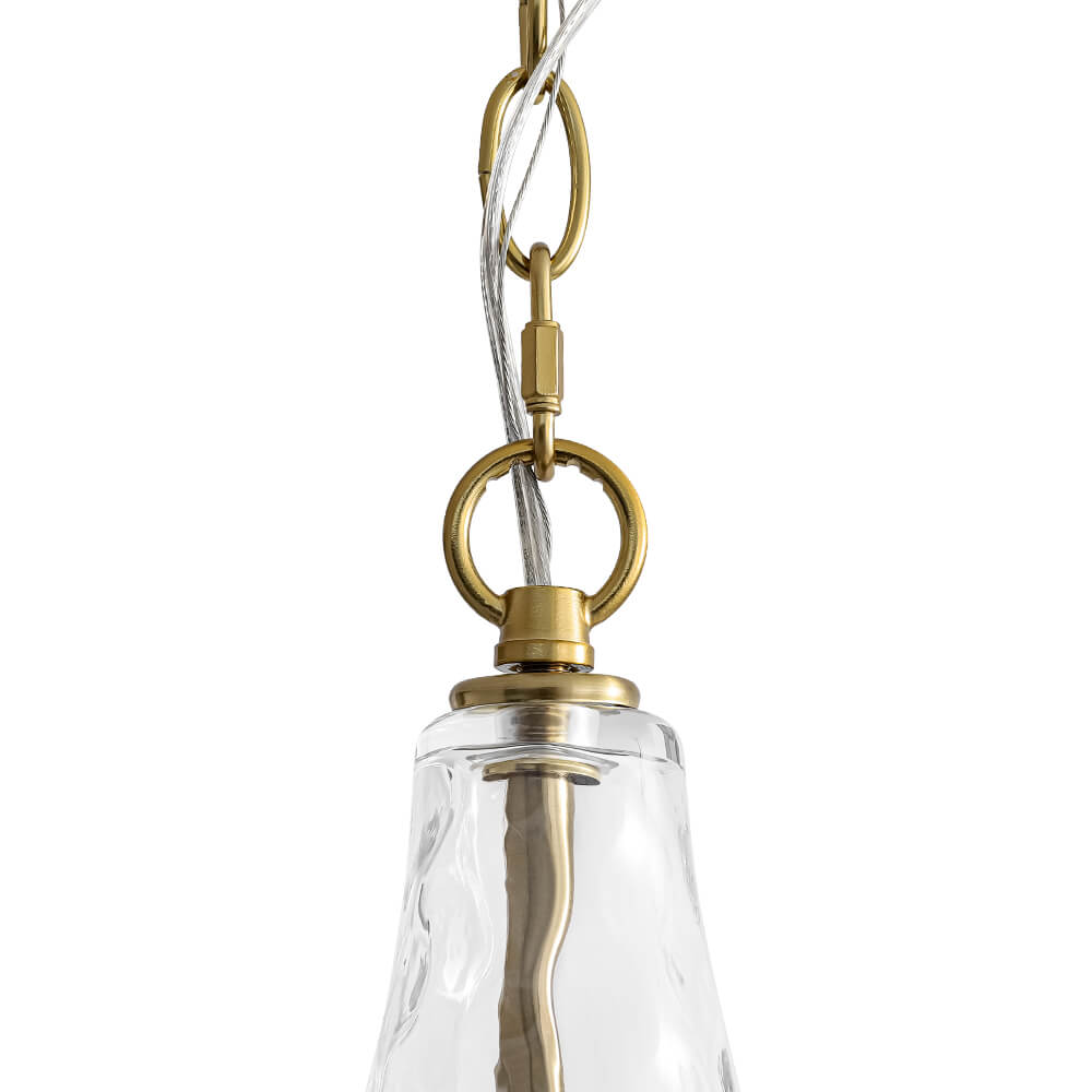 Modern 1 - Light Water Pattern Clear Glass Pendant - LightfixturesUAE