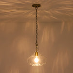 Modern 1 - Light Water Pattern Clear Glass Pendant - LightfixturesUAE