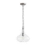 Modern 1 - Light Water Pattern Clear Glass Pendant - LightfixturesUAE