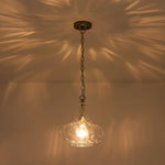Modern 1 - Light Water Pattern Clear Glass Pendant - LightfixturesUAE