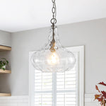 Modern 1 - Light Water Pattern Clear Glass Pendant - LightfixturesUAE