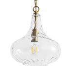 Modern 1 - Light Water Pattern Clear Glass Pendant - LightfixturesUAE