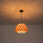 Modern 1 - Light Wood Grain Pine Cone Shape Pendant Light (Pre - sale order) - LightfixturesUAE