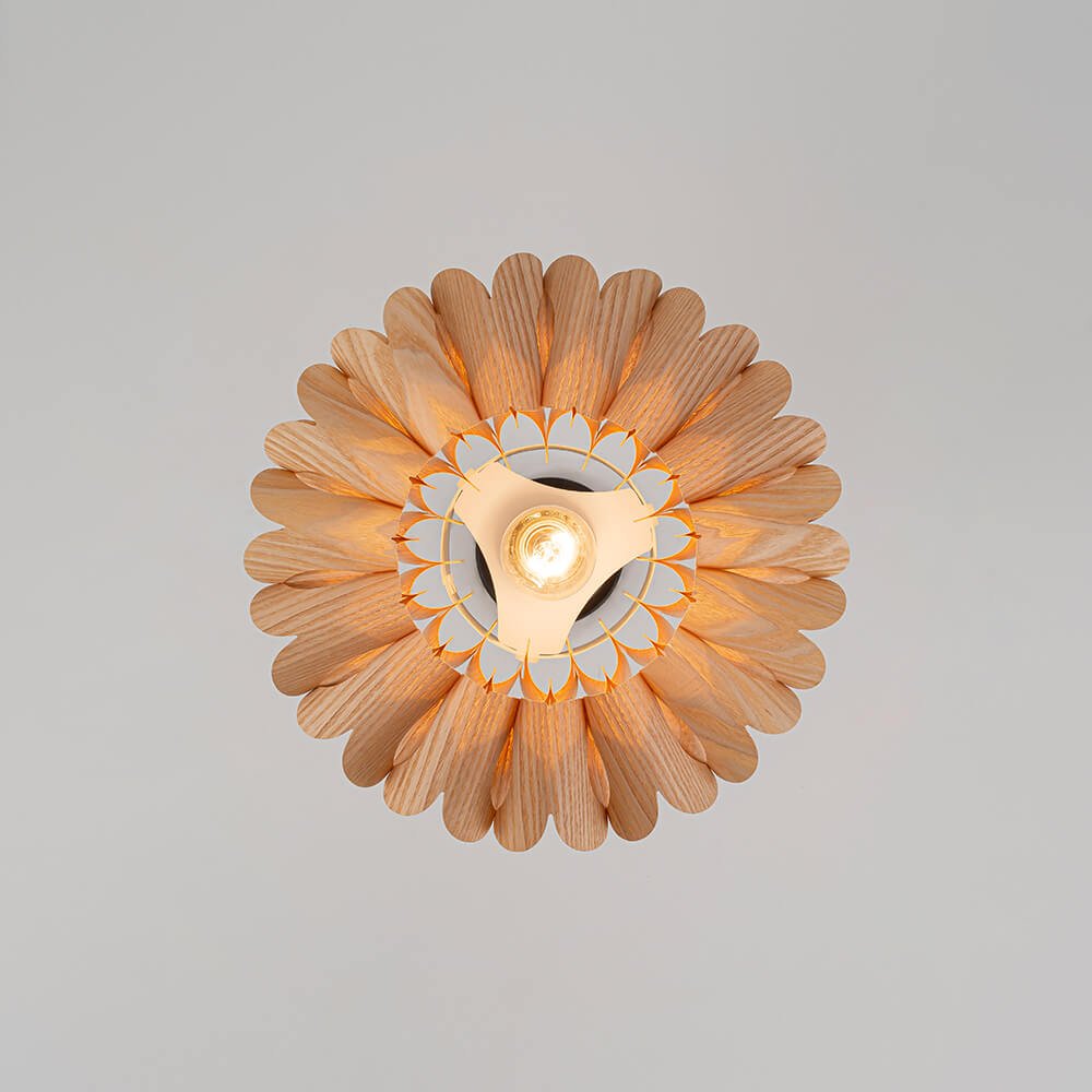 Modern 1 - Light Wood Grain Pine Cone Shape Pendant Light (Pre - sale order) - LightfixturesUAE