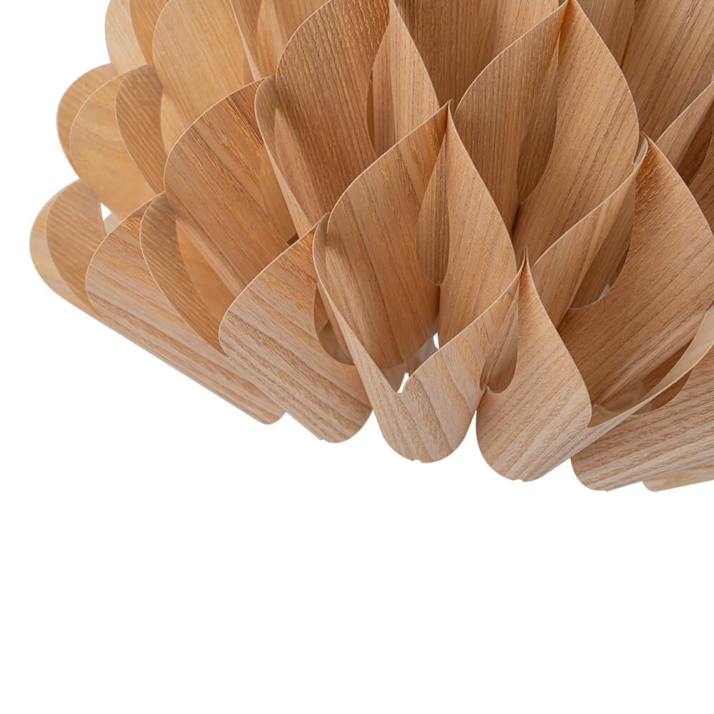 Modern 1 - Light Wood Grain Pine Cone Shape Pendant Light (Pre - sale order) - LightfixturesUAE