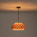 Modern 1 - Light Wood Grain Pine Cone Shape Pendant Light (Pre - sale order) - LightfixturesUAE