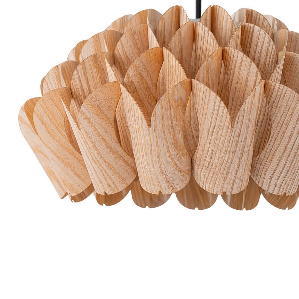 Modern 1 - Light Wood Grain Pine Cone Shape Pendant Light (Pre - sale order) - LightfixturesUAE