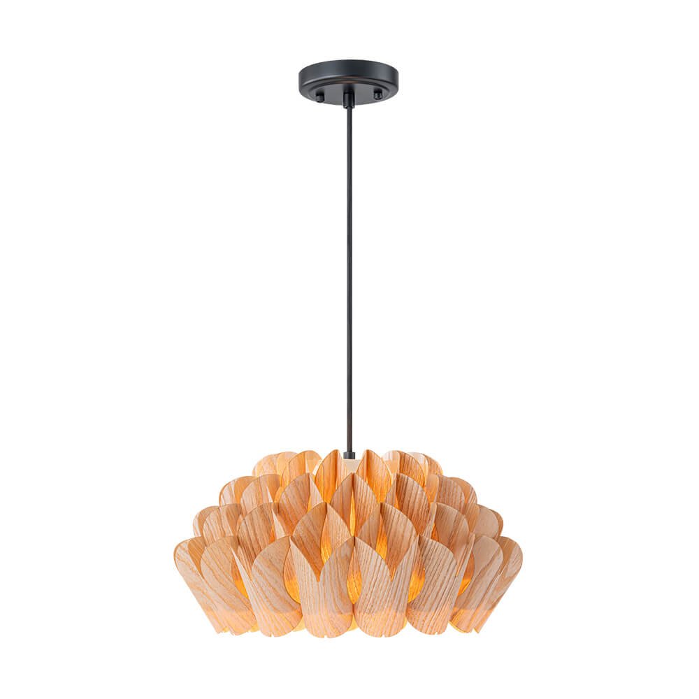 Modern 1 - Light Wood Grain Pine Cone Shape Pendant Light (Pre - sale order) - LightfixturesUAE