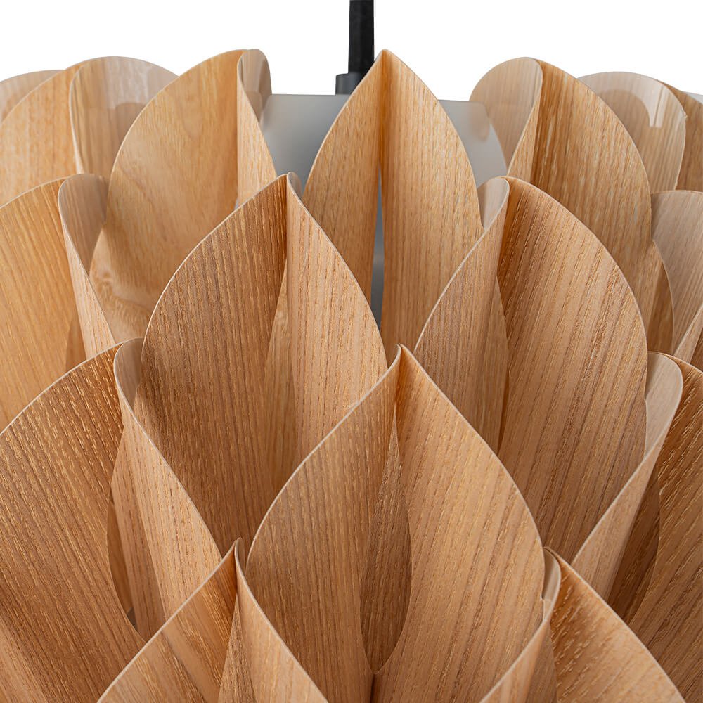 Modern 1 - Light Wood Grain Pine Cone Shape Pendant Light (Pre - sale order) - LightfixturesUAE