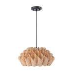 Modern 1 - Light Wood Grain Pine Cone Shape Pendant Light (Pre - sale order) - LightfixturesUAE