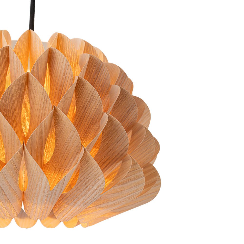 Modern 1 - Light Wood Grain Pine Cone Shape Pendant Light (Pre - sale order) - LightfixturesUAE
