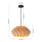 Modern 1 - Light Wood Grain Pine Cone Shape Pendant Light (Pre - sale order) - LightfixturesUAE