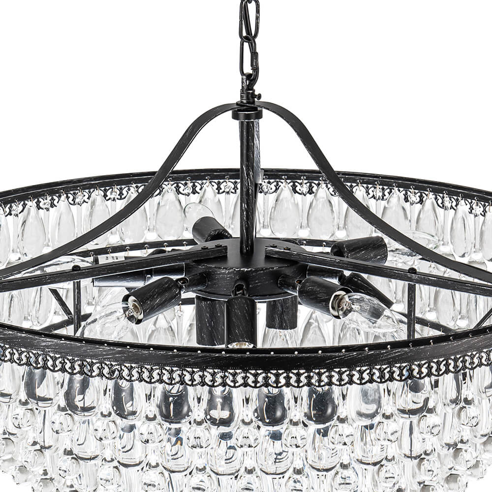 Modern 11 - light Teardrop - Shaped Crystal Chandelier - LightfixturesUAE