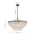 Modern 11 - light Teardrop - Shaped Crystal Chandelier - LightfixturesUAE