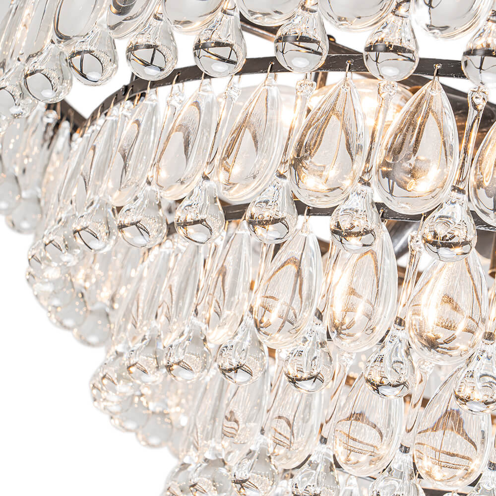 Modern 11 - light Teardrop - Shaped Crystal Chandelier - LightfixturesUAE