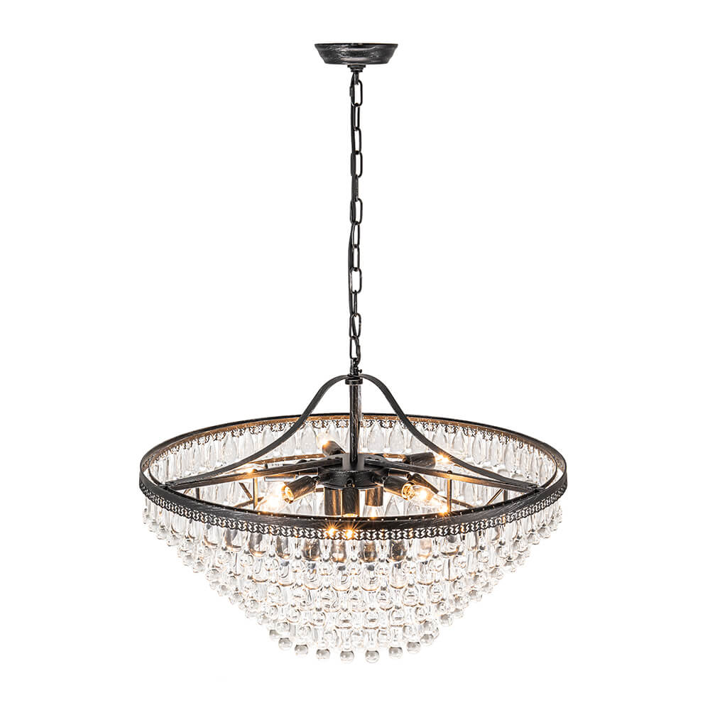 Modern 11 - light Teardrop - Shaped Crystal Chandelier - LightfixturesUAE