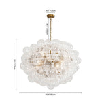 Modern 12 - Light Cluster Glass Bubble Chandelier - LightfixturesUAE